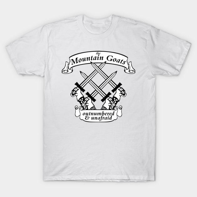 The Mountain Goats Outnumbered And Unafraid T-Shirt by MonataHedd